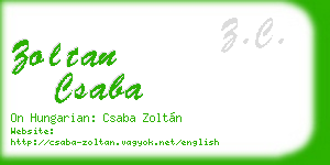 zoltan csaba business card